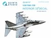 Quinta Studio QD48157 Yak-130 3D-Printed coloured Interior on decal paper (for KittyHawk kit) 1/48
